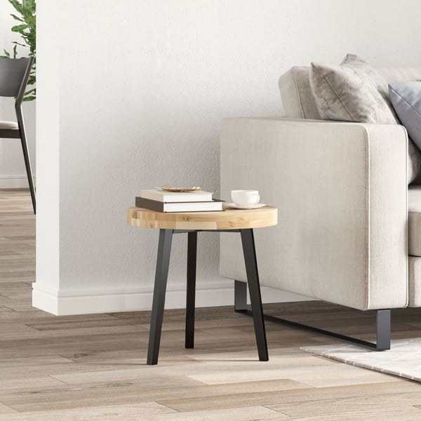 vidaXL Bordplate rund Ø40x4 cm heltre akasie