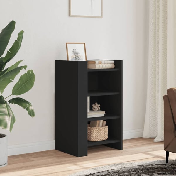 vidaXL skænk 45x35x75 cm konstrueret træ sort