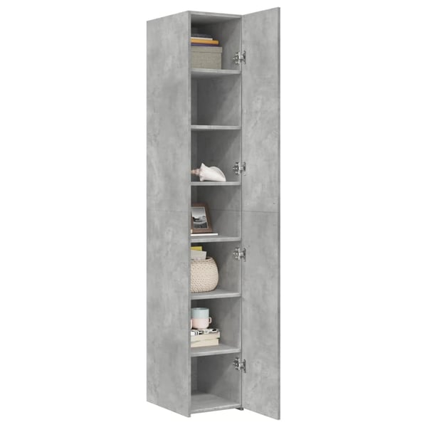 vidaXL Hylle betonggrå 30x42,5x185 cm konstruert tre