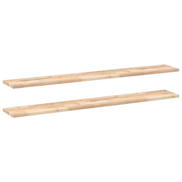 vidaXL Flytende hyller 2 stk 120x20x2 cm ubehandlet heltre akasie