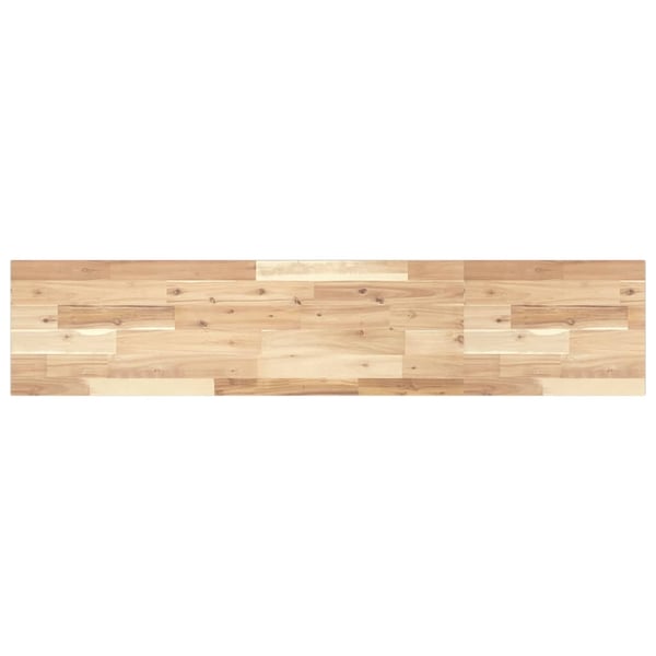 vidaXL Svävande hyllor 2 st 140x30x2 cm obehandlat massivt akaciaträ