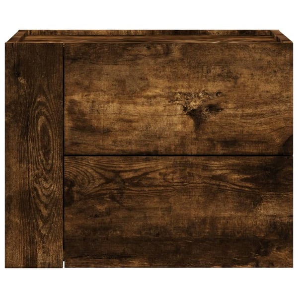 vidaXL væghængte sengeborde 2 stk. 45x30x35 cm røget egetræsfarve
