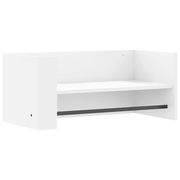 vidaXL Vegghylle hvit 70,5x35x30,5 cm konstruert tre