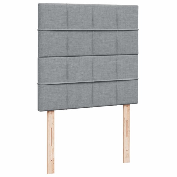 vidaXL kontinentalseng med madras 90x190 cm stof lysegrå