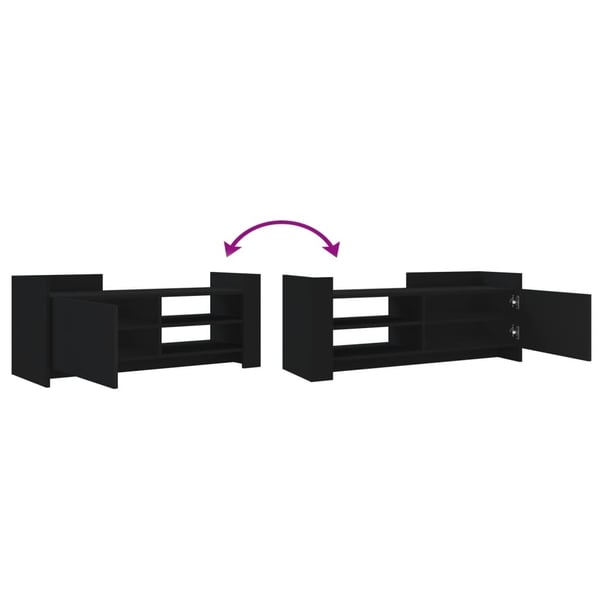 vidaXL TV-benk svart 100x35x40 cm konstruert tre