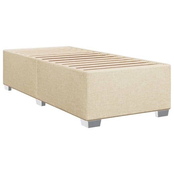 vidaXL kontinentalseng med madras 90x190 cm stof cremefarvet