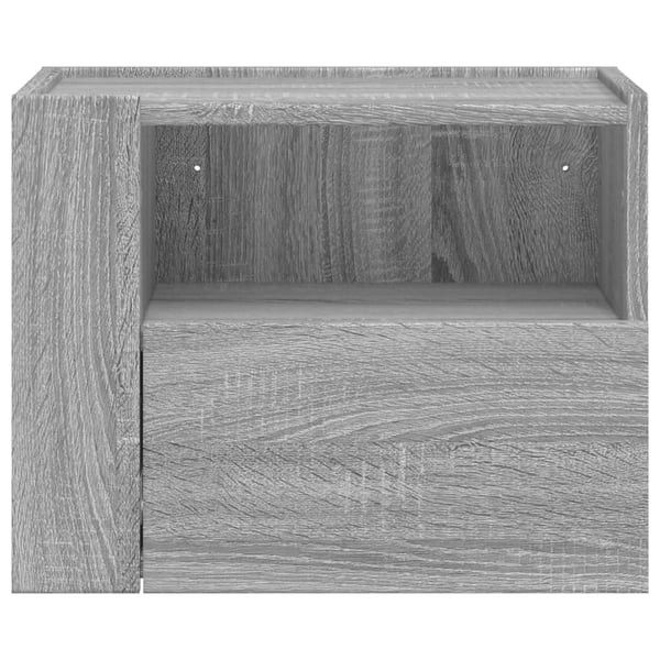 vidaXL Veggmonterte nattbord 2 stk grå sonoma 45x30x35 cm