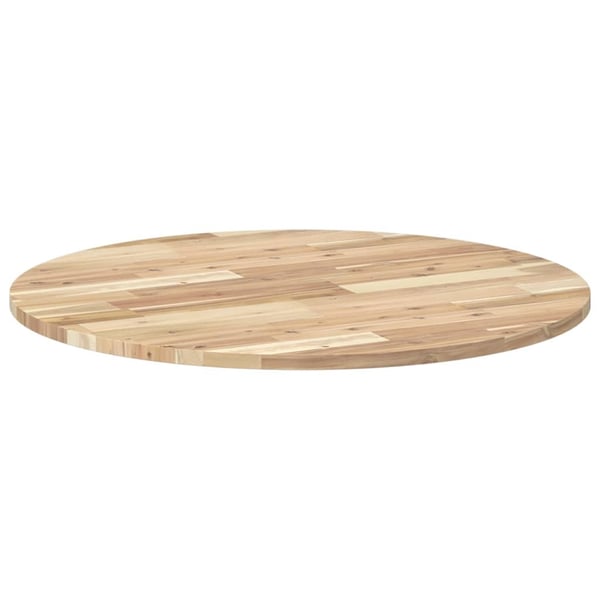 vidaXL Bordplate rund Ø80x2 cm heltre akasie