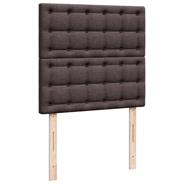 vidaXL kontinentalseng med madras 90x190 cm stof mørkebrun