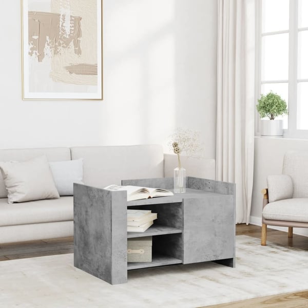 vidaXL Salongbord betonggrå 80x50x50 cm konstruert tre