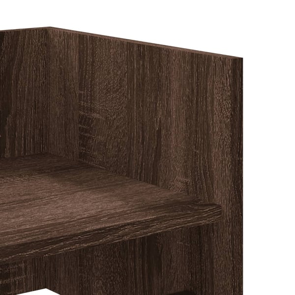 vidaXL væghylde 100x35x30,5 cm konstrueret træ brun egetræsfarve