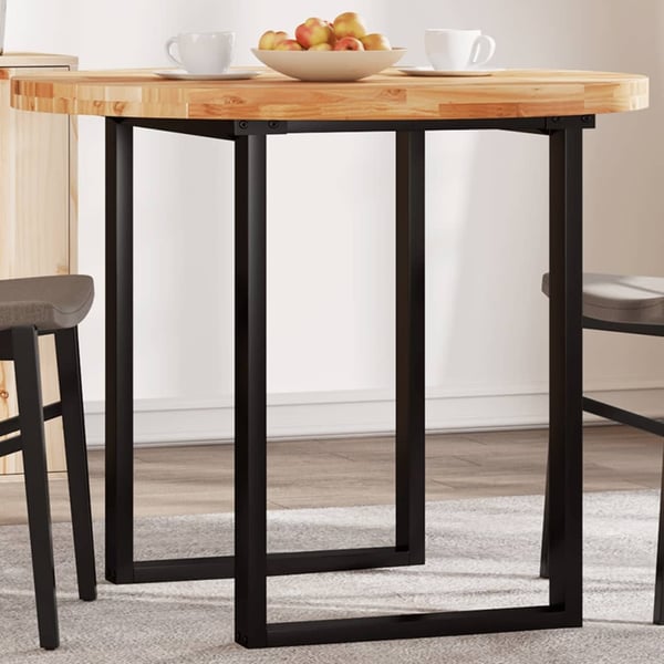vidaXL Bordplate rund Ø90x4 cm heltre akasie