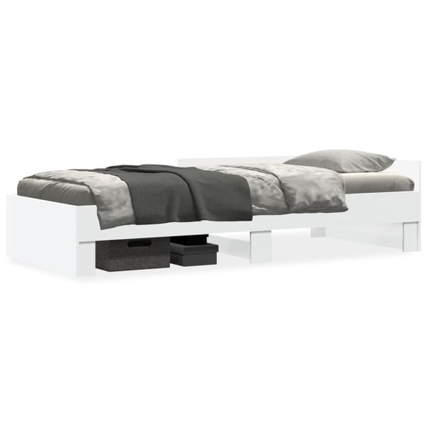 vidaXL Sengeramme hvit 90x190 cm konstruert tre