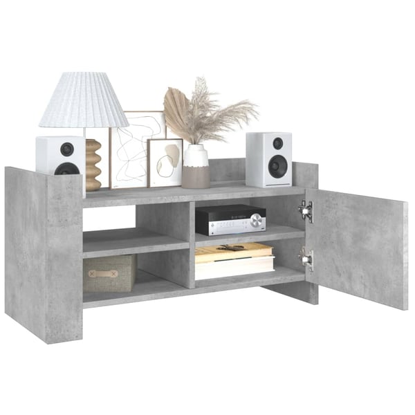 vidaXL TV-benk betonggrå 80x35x40 cm konstruert tre