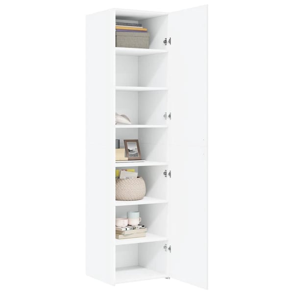 vidaXL Hylle hvit 45x42,5x185 cm konstruert tre