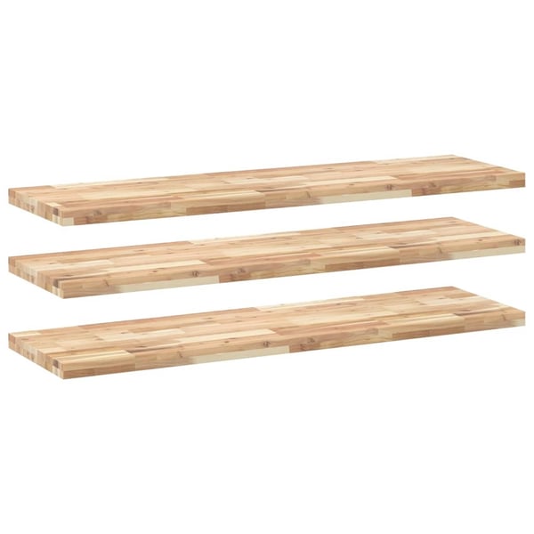vidaXL Flytende hyller 3 stk 160x40x4 cm ubehandlet heltre akasie