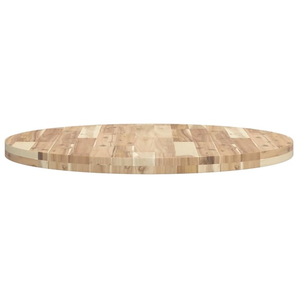 vidaXL Bordplate rund Ø80x4 cm heltre akasie