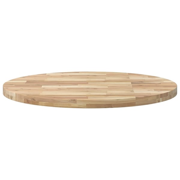 vidaXL bordplade Ø90x4 cm rund massivt akacietræ