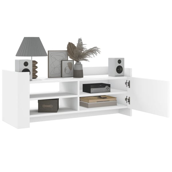 vidaXL TV-benk hvit 100x35x40 cm konstruert tre