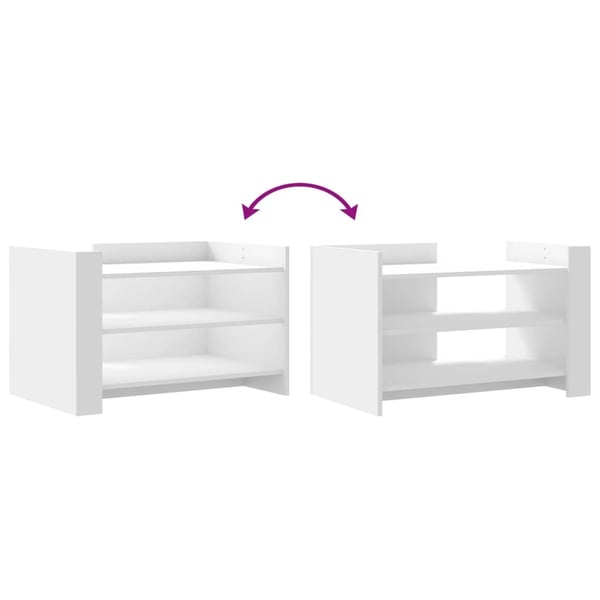 vidaXL sofabord 80x50x50 cm konstrueret træ hvid