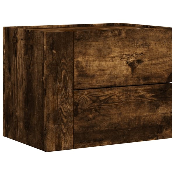 vidaXL væghængt sengebord 45x30x35 cm røget egetræsfarve