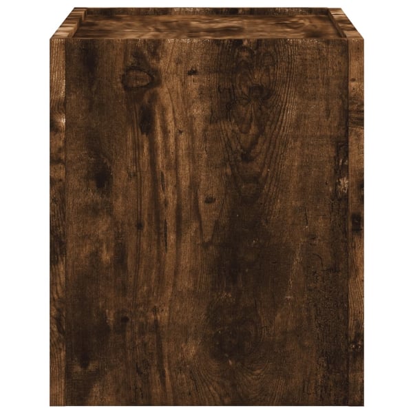 vidaXL væghængt sengebord 45x30x35 cm røget egetræsfarve