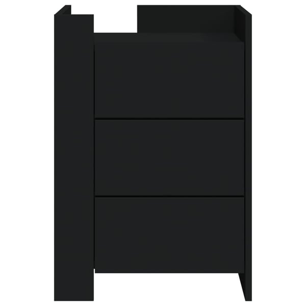 vidaXL sengebord 45x50x65 cm konstrueret træ sort