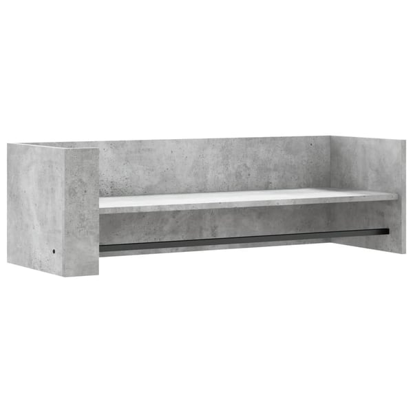 vidaXL Vegghylle betonggrå 100x35x30,5 cm sponplate