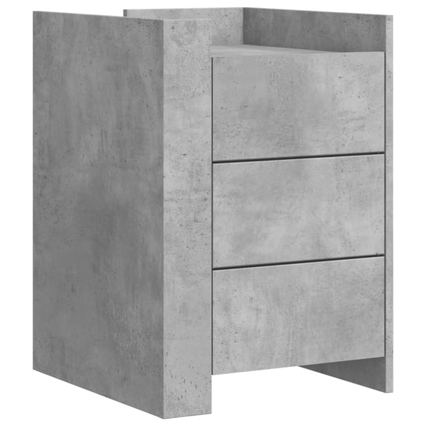 vidaXL Nattbord betonggrå 45x50x65 cm konstruert tre