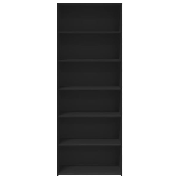 vidaXL reol 70x41x185 cm konstrueret træ sort
