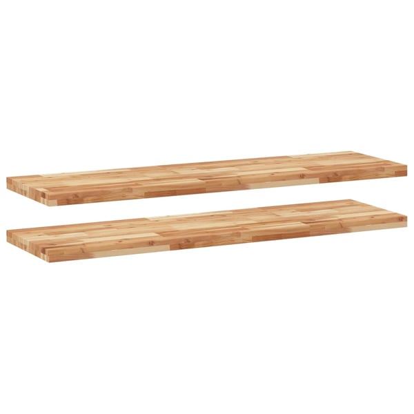 vidaXL Svävande hyllor 2 st 120x40x4 cm behandlat massivt akaciaträ