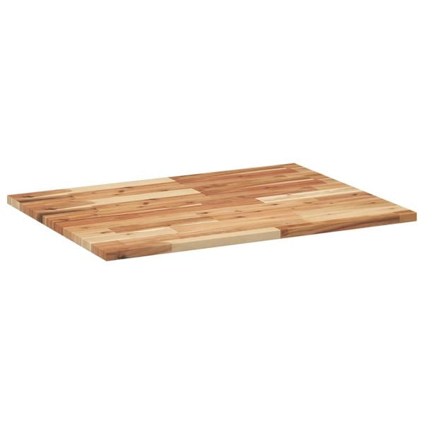 vidaXL Bordplate ubehandlet 80x60x2 cm heltre akasie