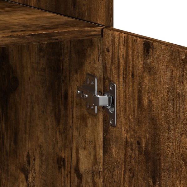 vidaXL Highboard røkt eik 80x42,5x185 cm konstruert tre