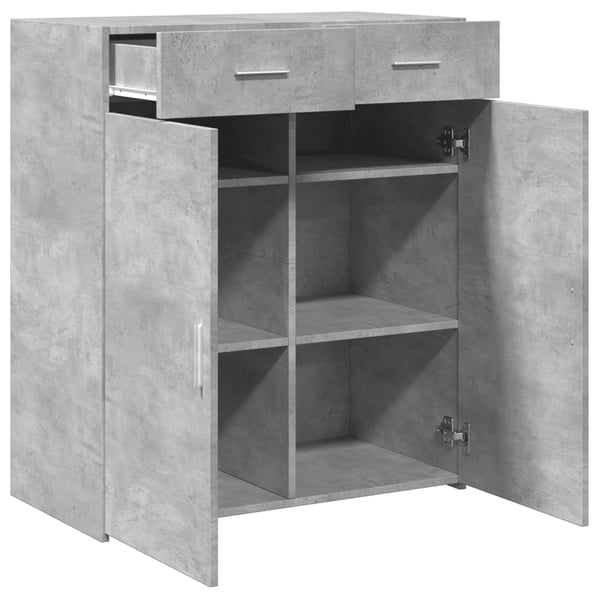 vidaXL Skjenk betonggrå 80x42,5x93 cm konstruert tre