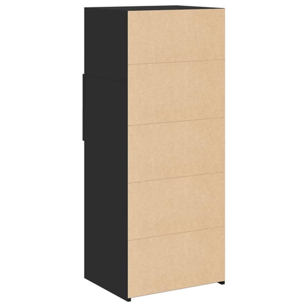 vidaXL Hylle svart 50x42,5x124 cm konstruert tre