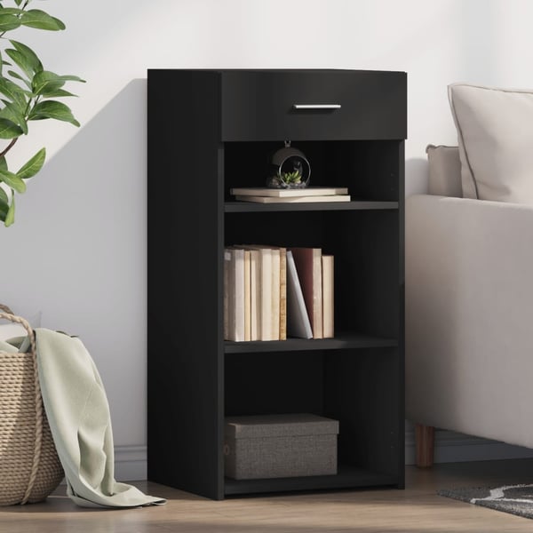 vidaXL skab 45x42,5x93 cm konstrueret træ sort