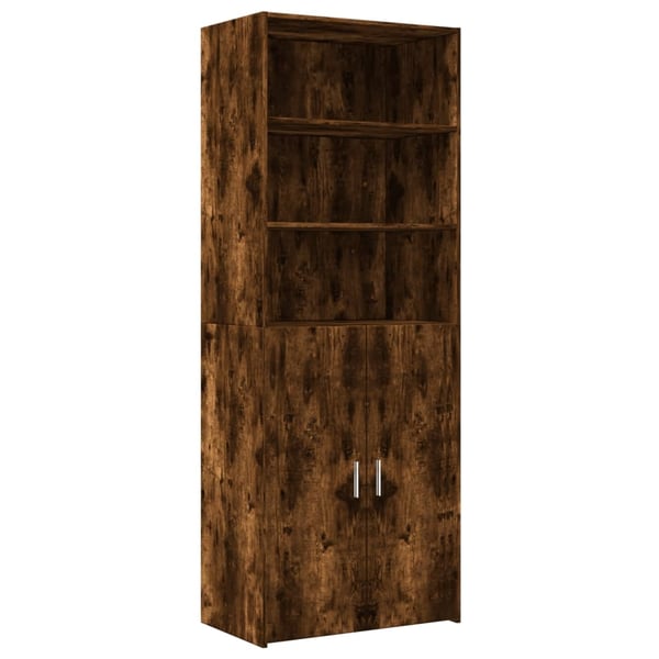vidaXL Highboard røkt eik 70x42,5x185 cm konstruert tre