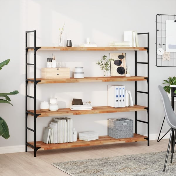 vidaXL Kelluvat hyllyt 2 kpl 140x30x4 cm öljytty täysi akasiapuu