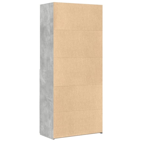 vidaXL Highboard betonggrå 80x42,5x185 cm konstruert tre
