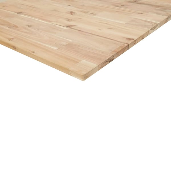 vidaXL Bordplate ubehandlet 80x60x2 cm heltre akasie