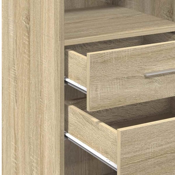 vidaXL Hylle sonoma eik 40x42,5x124 cm konstruert tre