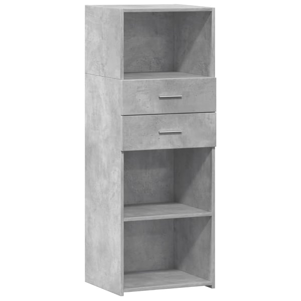 vidaXL højskab 45x42,5x124 cm konstrueret træ betongrå