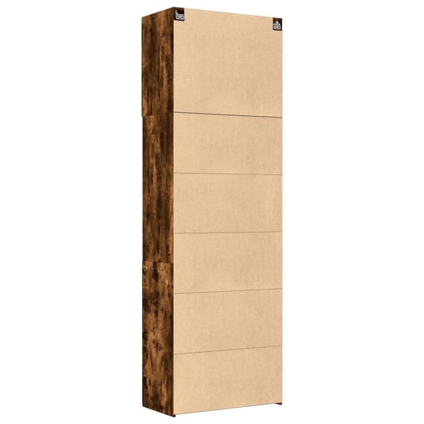 vidaXL skab 80x42,5x249 cm konstrueret træ røget egetræsfarve
