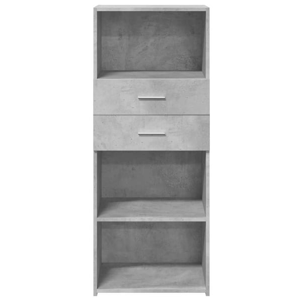 vidaXL Hylle betonggrå 50x42,5x124 cm konstruert tre