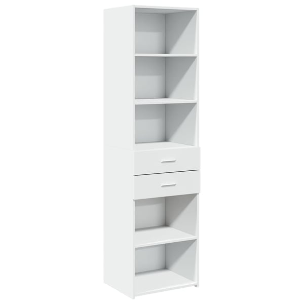 vidaXL Hylle hvit 50x42,5x185 cm konstruert tre