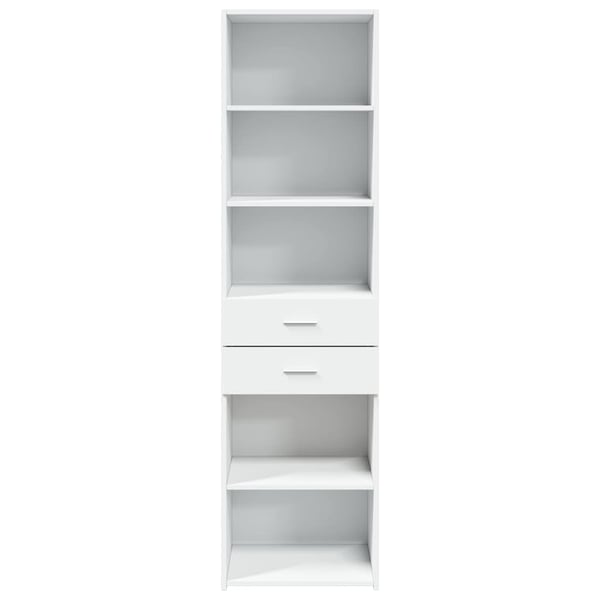 vidaXL Hylle hvit 50x42,5x185 cm konstruert tre