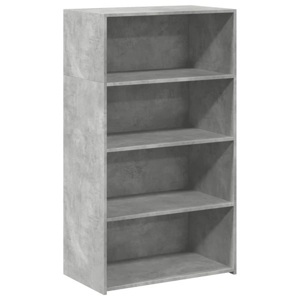 vidaXL Hylle betonggrå 70x41x124 cm konstruert tre