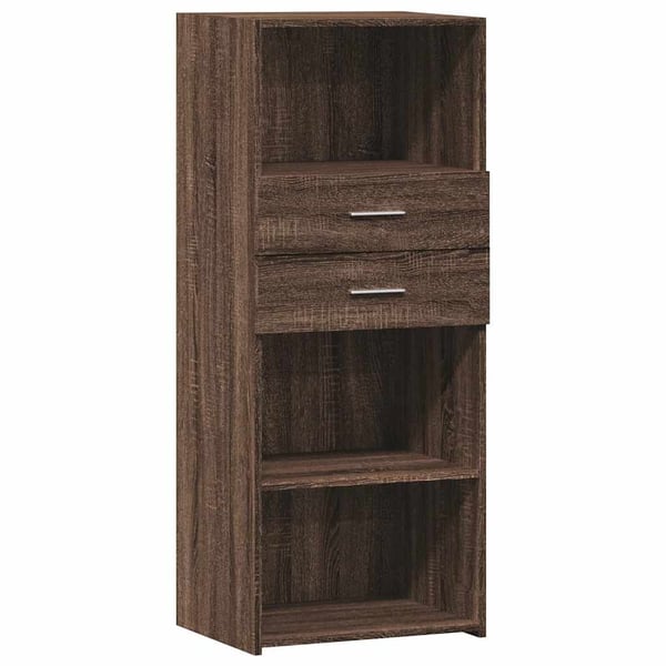 vidaXL Hylle brun eik 50x42,5x124 cm konstruert tre
