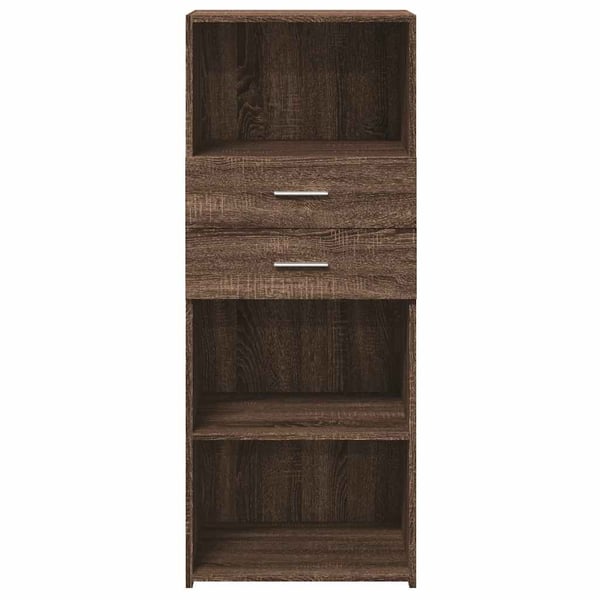 vidaXL Hylle brun eik 50x42,5x124 cm konstruert tre