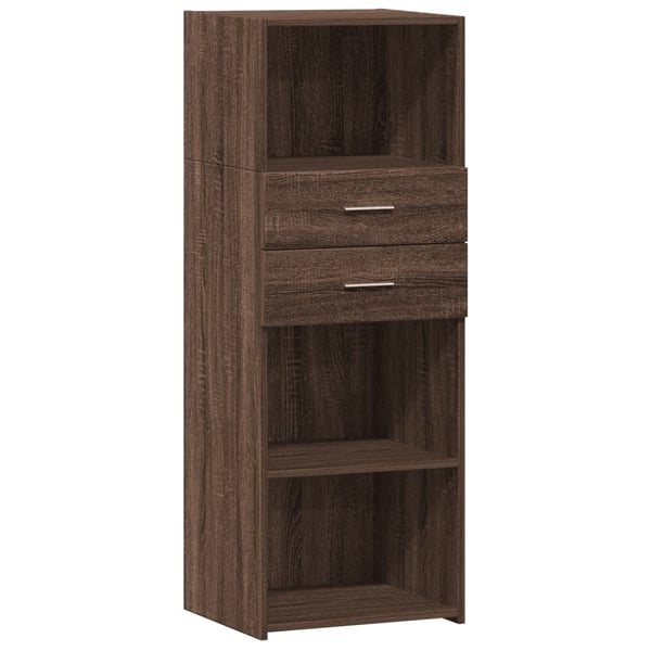 vidaXL Hylle brun eik 45x42,5x124 cm konstruert tre